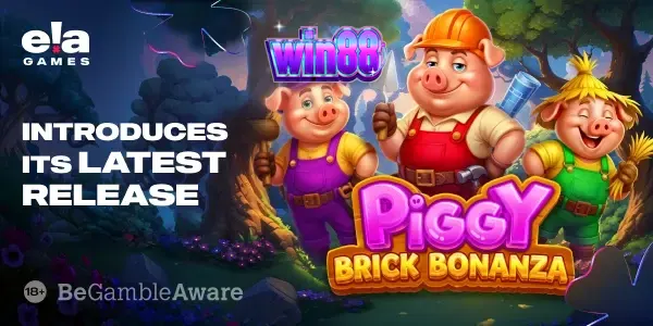 Tampilan visual slot Piggy Brick Bonanza dengan tema babi dan bata